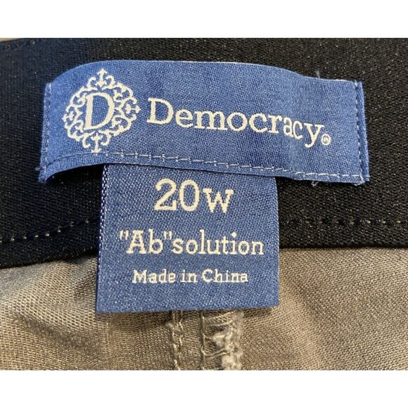 NWT Democracy Ab Solution Pants Ankle Skimmer Olive Green Size 20W New - Picture 4 of 5